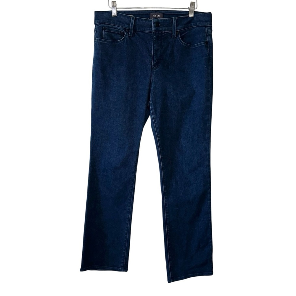 NYDJ Women’s Dark Blue Marilyn Straight LiftXTuck Denim Stretch Jeans- Size 10